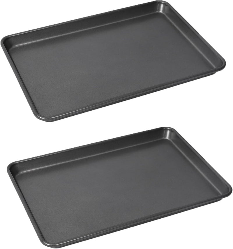 BLISI 15" x 10" Jelly Roll Pans (2 Pack), Nonstick Carbon Steel Baking Sheets for Cookies, Pastries, Brownies & Roasting, Heavy-Duty Bakeware Set - Image 1